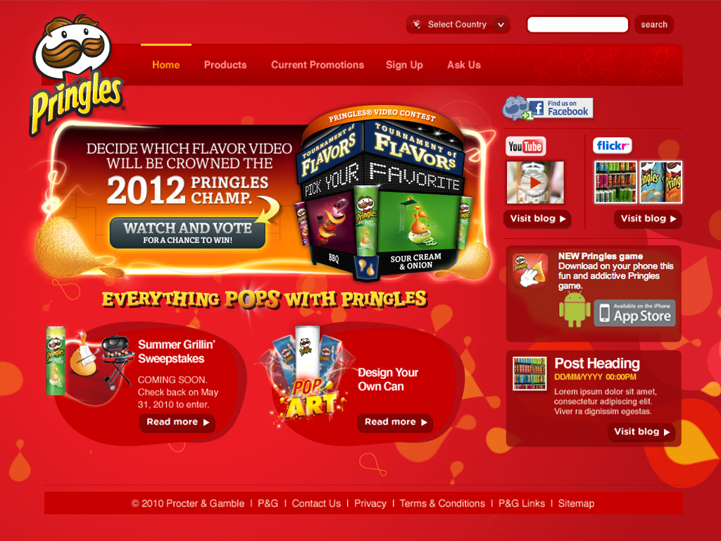 Pringles Tournament of Flavors - Pringles Home Page