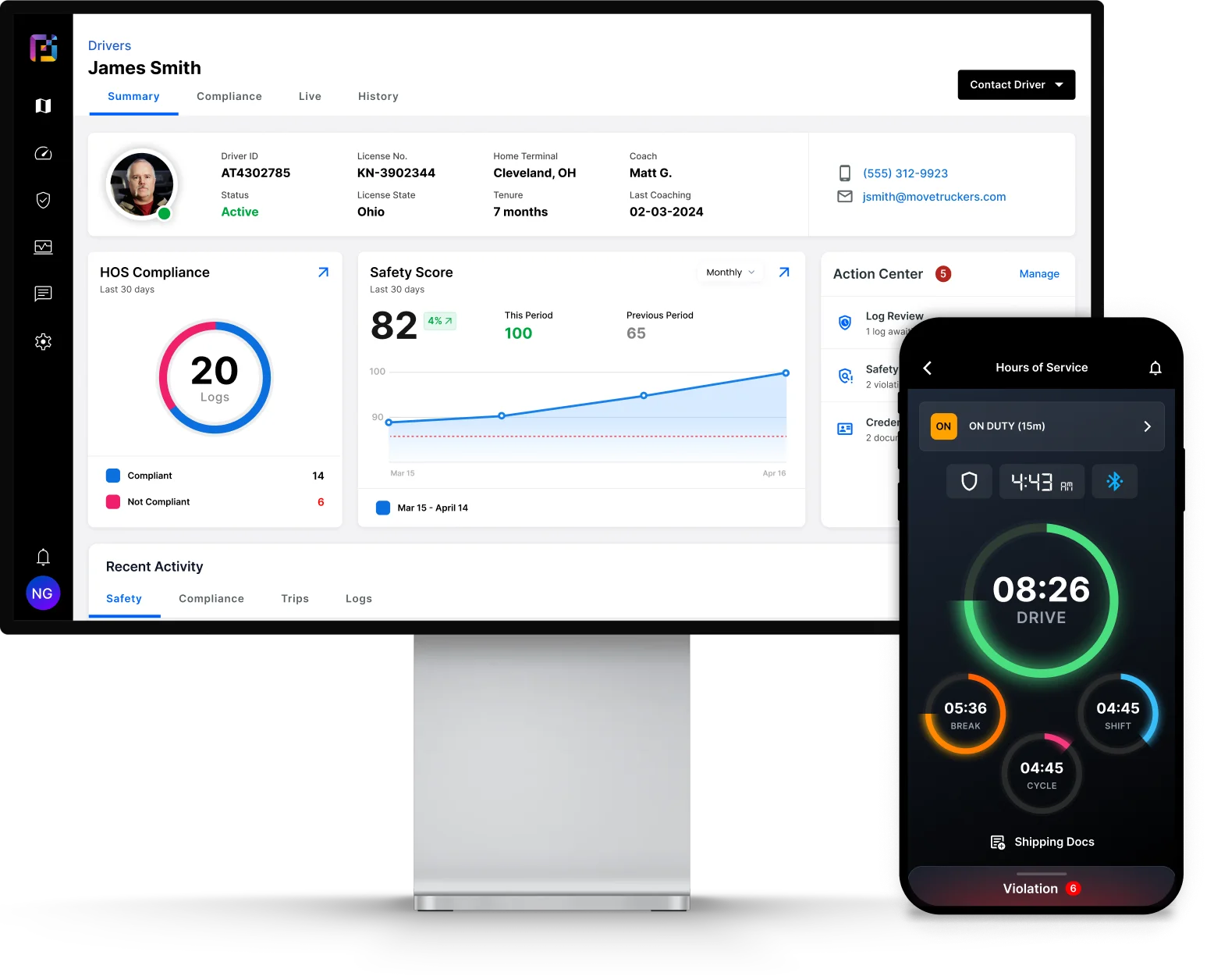 Fleet Safety – Summary Monitor + Mobile